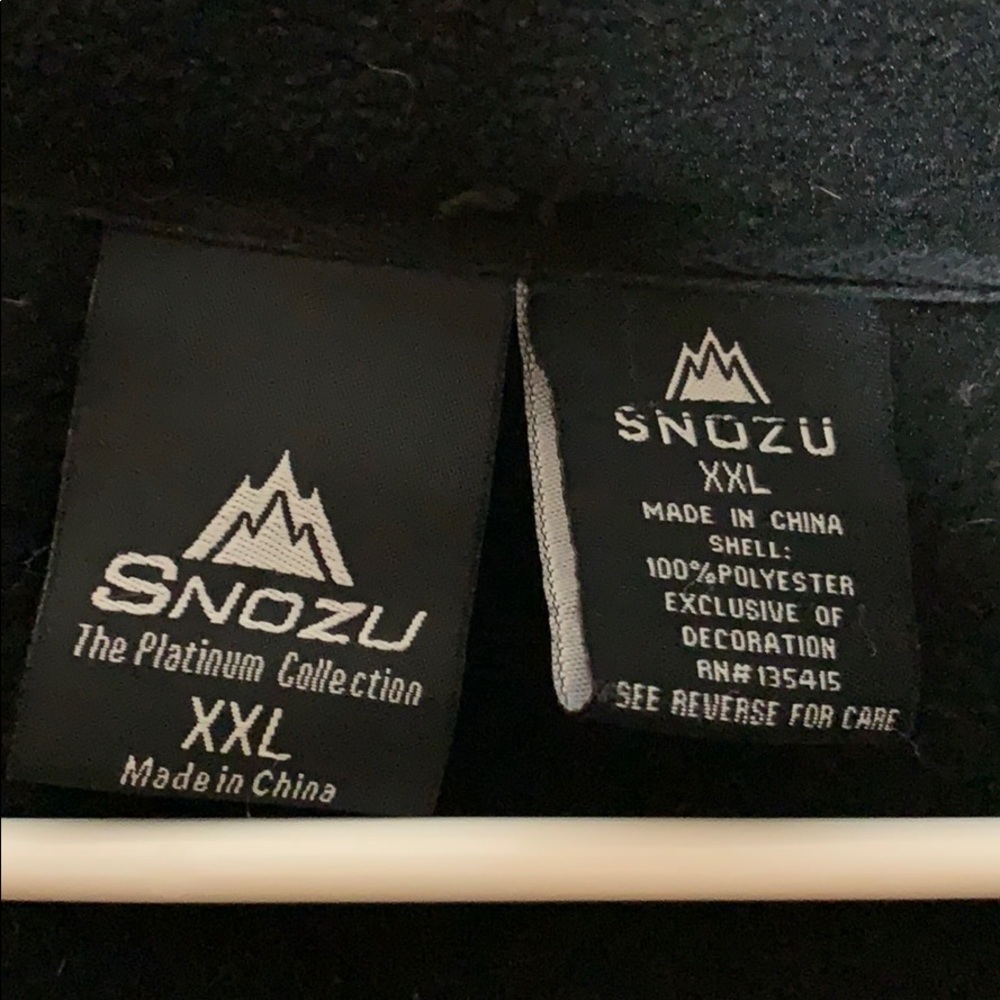 Men’s XXL Snozu black fleece coat - Picture 3 of 7
